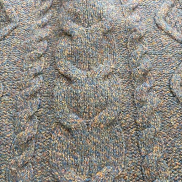 Anthropologie Far Away From Close Cardigan Women's  S Wool Blend Cable Knit Blue - Picture 7 of 15